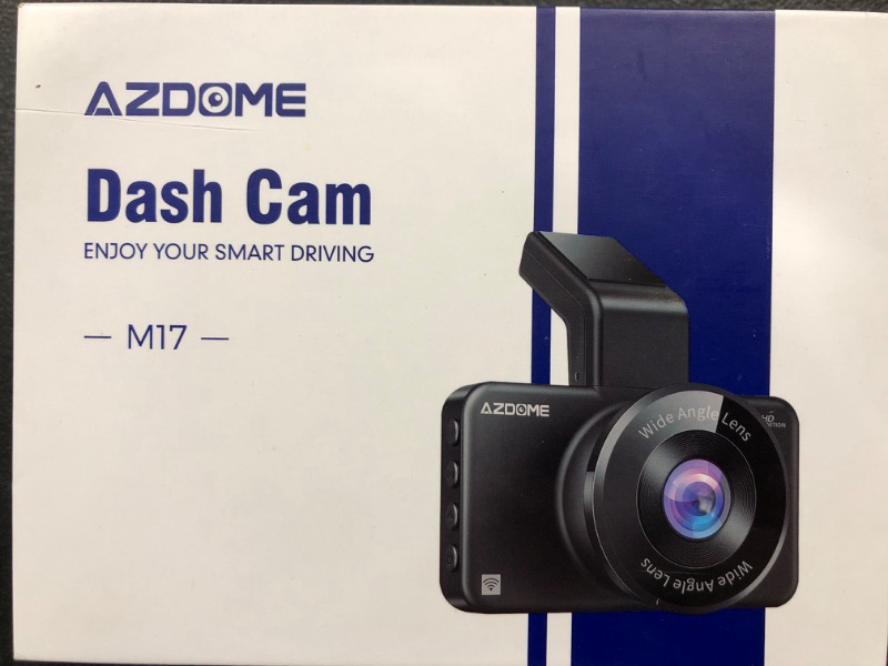 Photo 2 of AZDOME M17 WiFi Dash Cam with APP 1080P FHD DVR Car Driving Recorder 3 Inch IPS Screen Dashboard Camera 150° Wide Angle, G-Sensor, Parking Monitor, Loop Recording, Super Night Vision, with 64GB Card