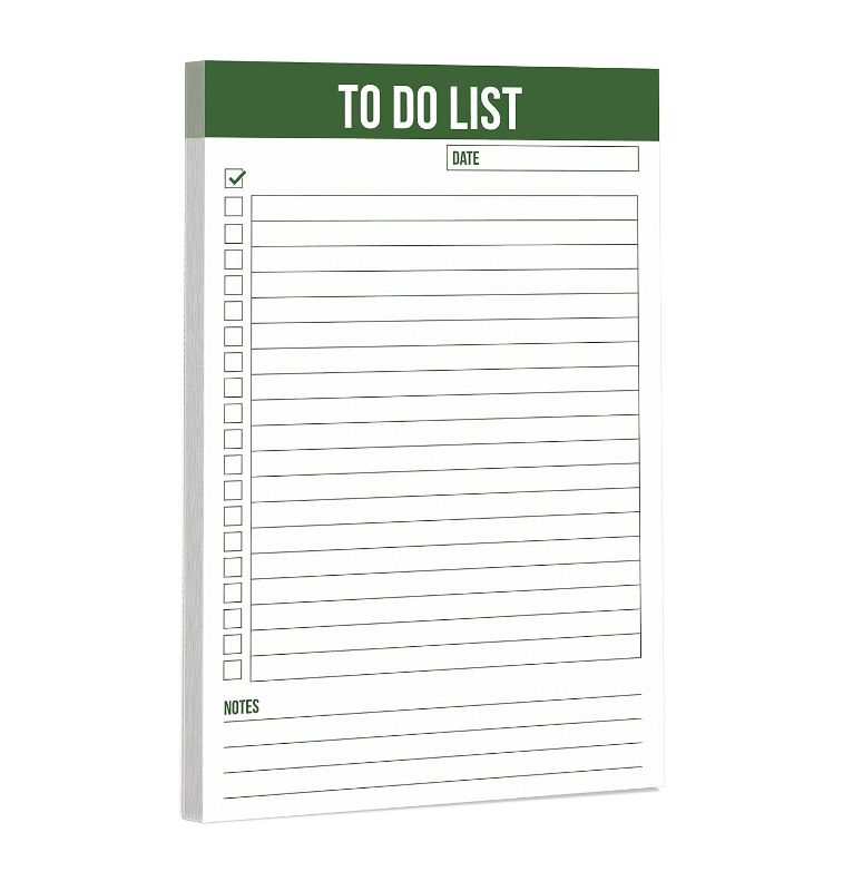 Photo 1 of Jot & Mark To Do List Notepad Green 5.5" x 8.5" (50 Sheets per pad) 