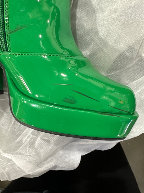 Photo 2 of BOOTS. GREEN SIZE 35-ITEM IS SCUFFED. PLEASE SEE PICTURES