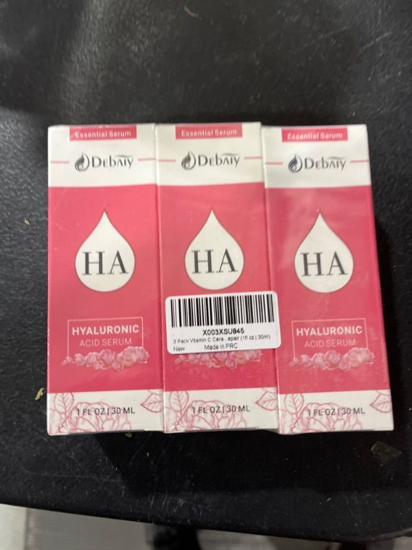 Photo 1 of 3 Pack Rose Hyaluronic Acid Serum for Face Anti-Wrinkle Anti-Aging Serum with Palmitoyl Pentapeptide-4 & Palmitoyl Tripeptide-1 (1fl oz | 30ml/Each)