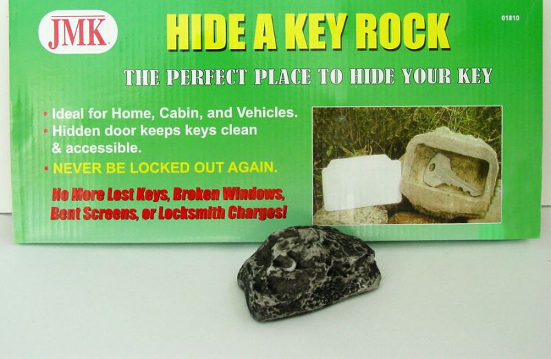 Photo 1 of 2 pcs Outdoor Rock Hide a Key Faux Fake Emergency Storage Spare Holder Hider Safe Home