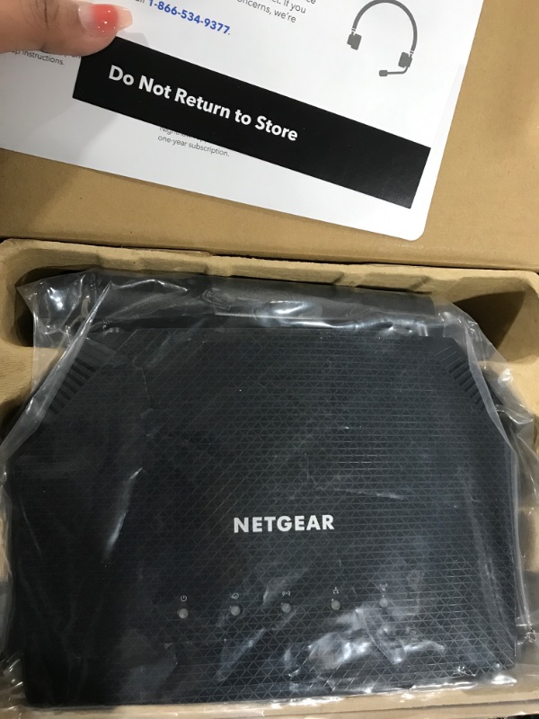 Photo 1 of NETGEAR 4-Stream WiFi 6 Router (R6700AXS) – with 1-Year Armor Cybersecurity Subscription - AX1800 Wireless Speed (Up to 1.8 Gbps) | Coverage up to 1,500 sq. ft., 20+ devices, AX WiFi 6 w/ 1yr Security