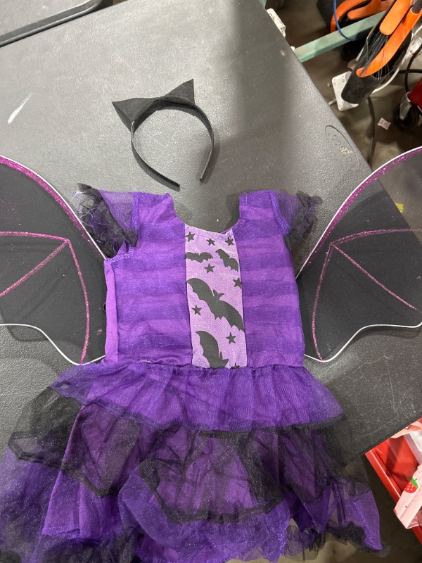 Photo 1 of Hmxpls Girls Batgirl Costume, Halloween Custome For Girls, Witch Cosplay Costume Dress Set with Wings and Headband