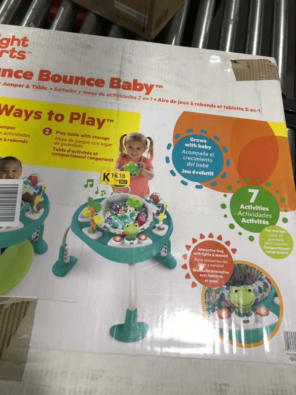 Photo 1 of Bright Starts Bounce Bounce Baby 2-in-1 Activity Center Jumper & Table - Playful Pond (Green), 6 Months+