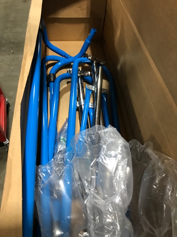 Photo 1 of Tepemccu Expandable Gymnastics Bars,Adjustable Height Gymnastic Horizontal Bars,Junior Training Bar Children Folding Training Monkey Bars for Kids Blue