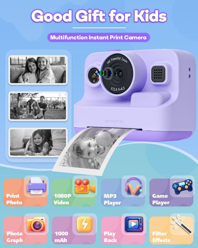 Photo 1 of Instant Digital Camera light purple *read comments*