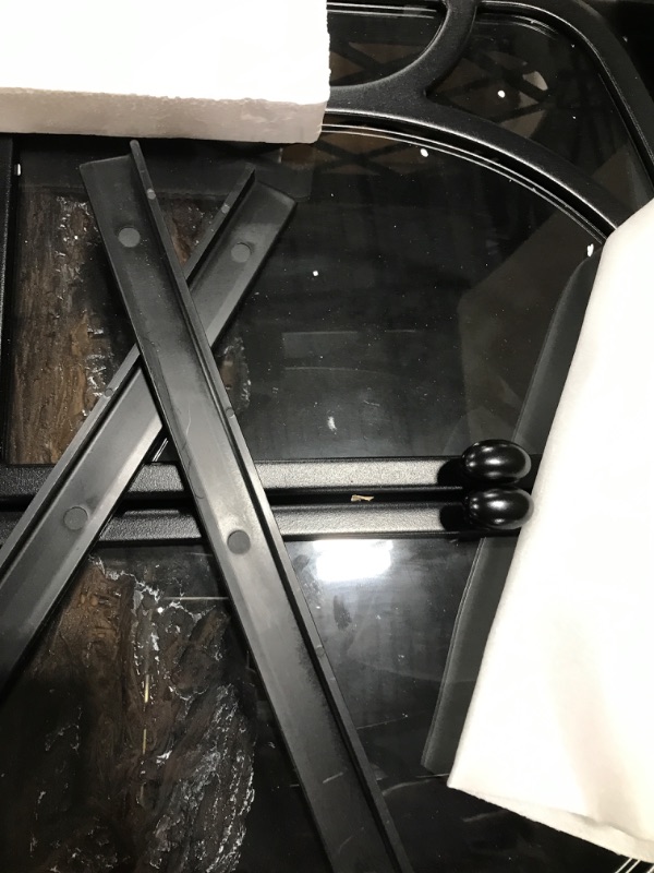 Photo 1 of COWSAR Electric Infrared Fireplace Heater with 3D Realistic Flame Effect, 25" Electric Fireplace with Remote Control, Adjustable Flame Color, Speed and Brightness, Overheating Safe Design, 500/1500W Black 24inch