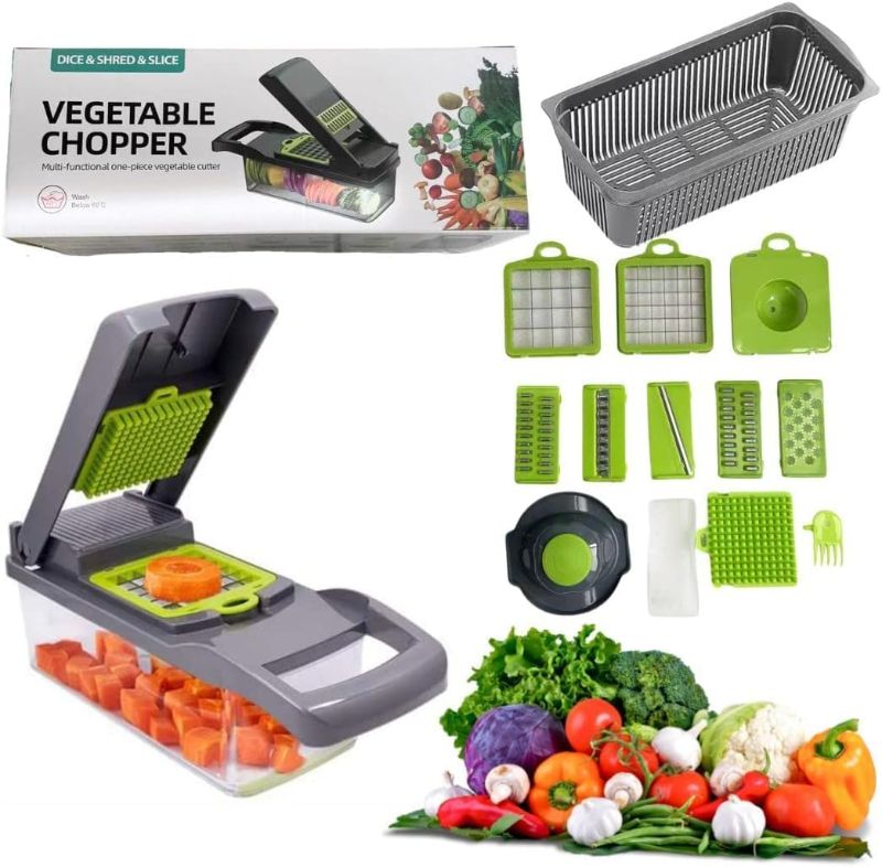 Photo 2 of 12 in one Pro Series Dice Shred Slice Vegetable Chopper Utensil, 4.75x4.75x13