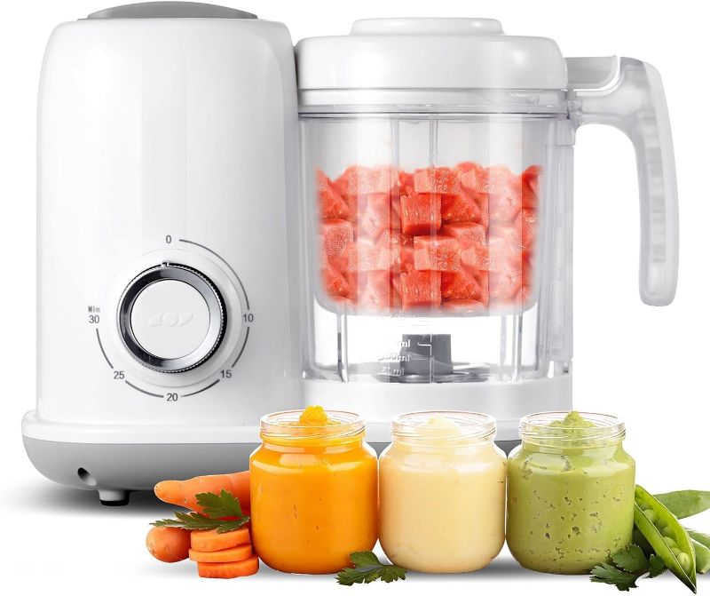 Photo 2 of AMZBABYCHEF Baby Food Maker, 4 in 1 Baby Food Processor and Steamer, Puree Blender, Multifunctional Baby Puree Maker, Dishwasher Saf