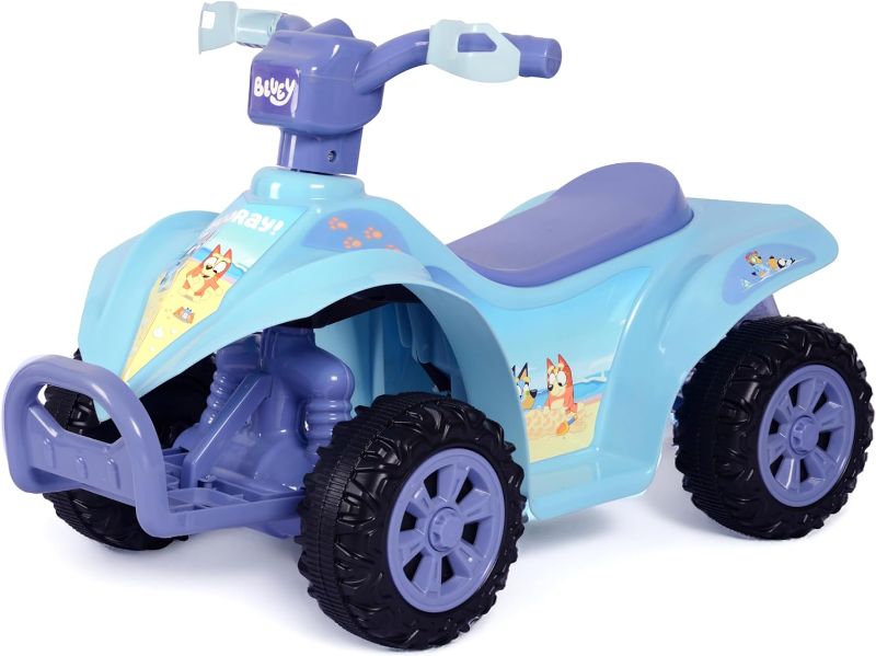 Photo 1 of Bluey 6V ATV Quad for Kids - Powerful and Safe Ride-On Toy with Rechargeable Battery - Forward and Reverse Driving - Max Weight Capacity of 55 LBS - Ages 2-3 Years