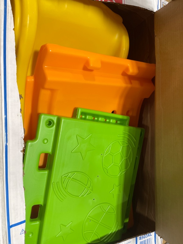 Photo 1 of Step2 85314 Game Time Sports Climber and Slide, Multicolor & Rain Showers Splash Pond Water Table | Kids Water Play Table with 13-Pc Accessory Set Climber and Slide + Water Table