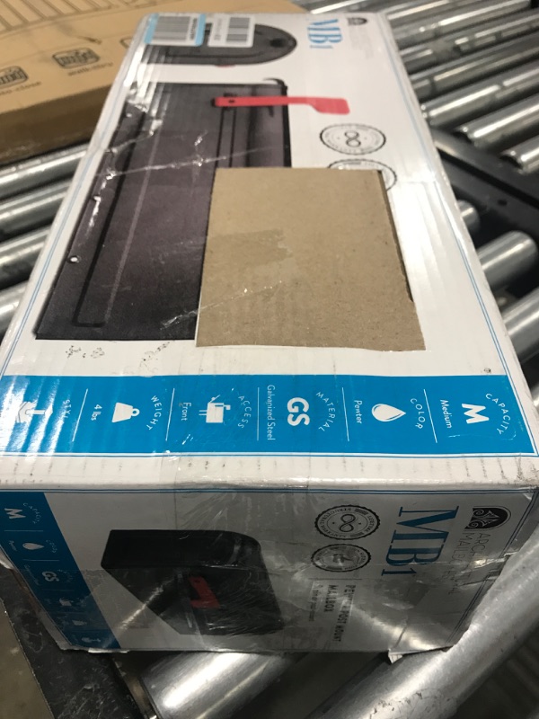 Photo 1 of ARCHITECTURAL MAILBOXES 7600P-10 MB1 Mailbox, Medium, Pewter Pewter Mailbox