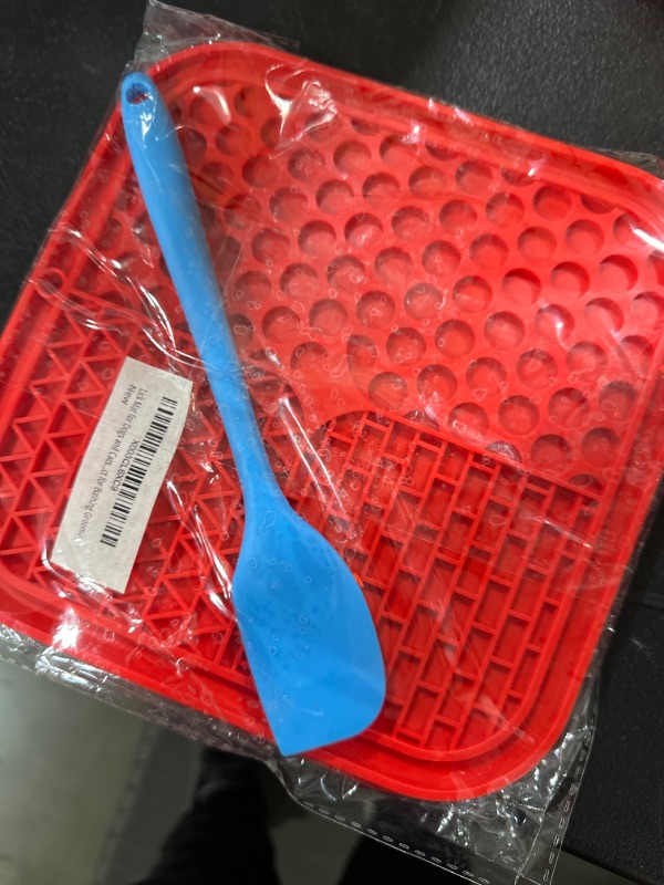 Photo 1 of 2 PACK- Large Lick Mat for Dogs and Cats Food Grade Silicone Dog Lick Mat with Suction Cups for Pet Anxiety Relief Slow Feeder for Dog Boredom Reducer Dog Treat Mat Perfect for Bathing Grooming etc