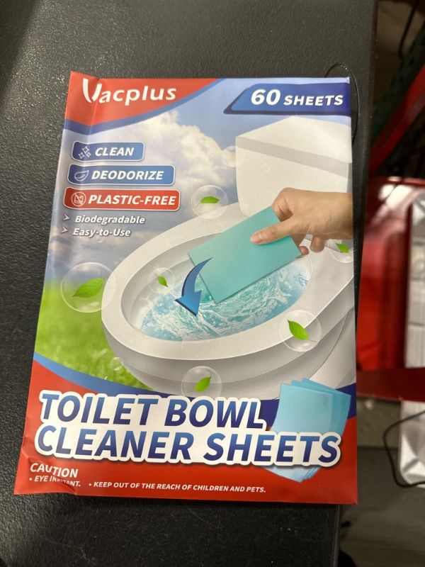 Photo 2 of Vacplus Toilet Bowl Cleaners - Eco - Friendly 60 Sheets Toilet Bowl Cleaner Strips, Plastic-Free Toilet Cleaning Strips, Pre-Measured & Biodegradable Cleaning Stips, Efficiently Remove Stains & Odors