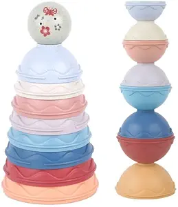 Photo 1 of Baby Stacking Cups Toys Nesting Cups, Stacking Cups, Drain Holes for Cup Stacking Set, Baby Stacking Cups, Stacking Cups for Toddlers 1-3
