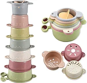 Photo 1 of Cosaway Baby Toys 6-12-18 Months Stacking Nesting Cups, Montessori Toys for Babies 6+ Months
