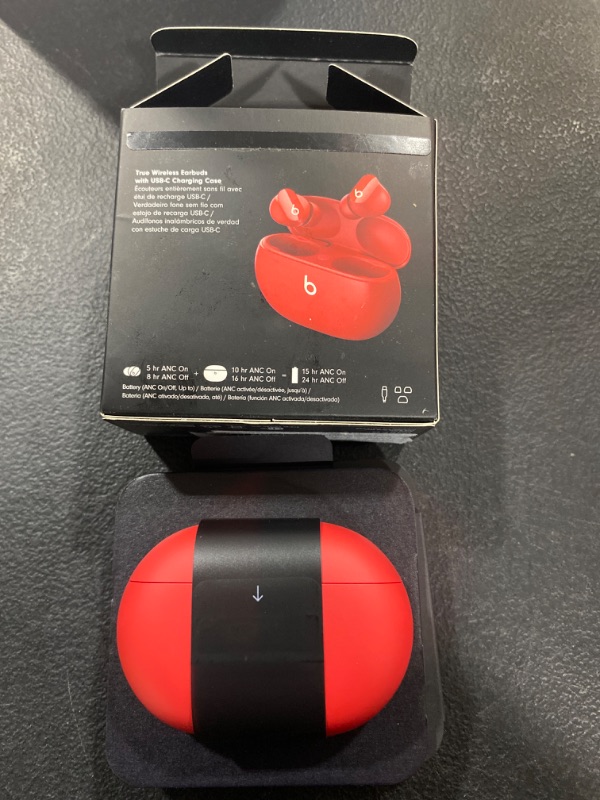 Photo 2 of Beats Studio Buds - True Wireless Noise Cancelling Earbuds - Compatible with Apple & Android, Built-in Microphone, IPX4 Rating, Sweat Resistant Earphones, Class 1 Bluetooth Headphones Red