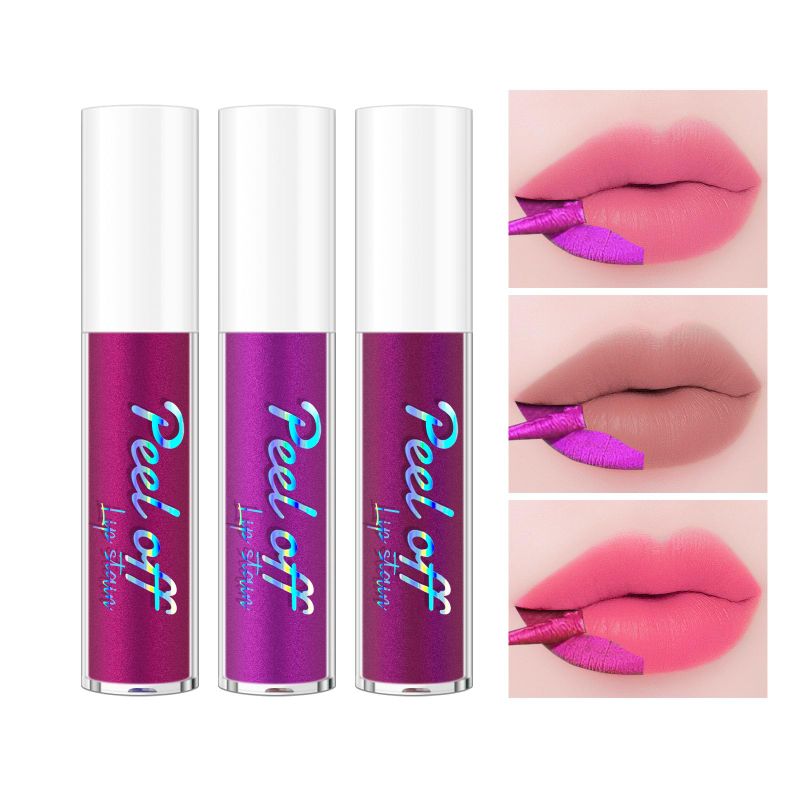 Photo 1 of 2 PACK- KYDA 3 Colors Peel Off Lip Gloss, Magic Tattoo Lip Stain, Lasting Matte Tinted, Sweatproof Waterproof Formula, Non-Stick Cup Lipstick, by Ownest Beauty