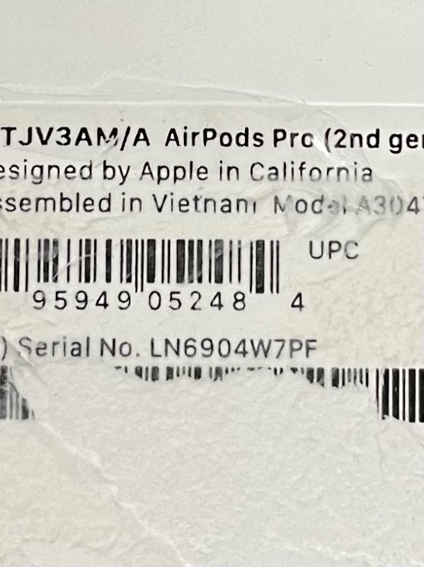 Photo 4 of Apple AirPods Pro (2nd Generation) Wireless Ear Buds with USB-C Charging, Up to 2X More Active Noise Cancelling Bluetooth Headphones, Transparency Mode, Adaptive Audio, Personalized Spatial Audio USB-C Without AppleCare+- FACTORY SEALED BOX. 