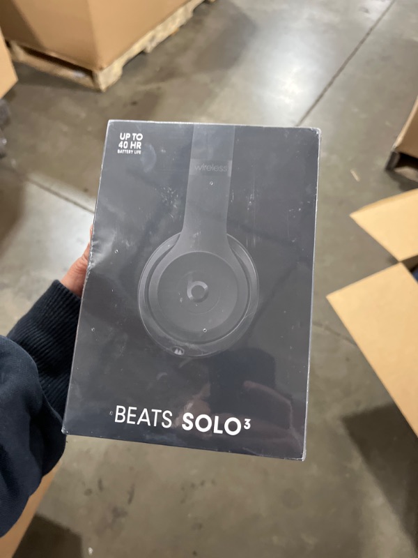 Photo 3 of Beats Solo3 Wireless On-Ear Headphones - Apple W1 Headphone Chip, Class 1 Bluetooth, 40 Hours of Listening Time, Built-in Microphone - Black (Latest Model)- FACTORY SEALED BOX. 