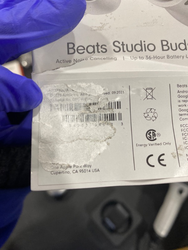 Photo 3 of Beats Studio Buds + | True Wireless Noise Cancelling Earbuds, Enhanced Apple & Android Compatibility, Built-in Microphone, Sweat Resistant Bluetooth Headphones, Spatial Audio - Cosmic Silver Cosmic Silver Studio Buds + Without AppleCare+