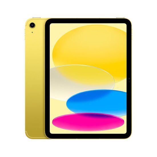 Photo 1 of Apple - 10.9-Inch iPad - Latest Model - (10th Generation) with Wi-Fi + Cellular - 64GB - Yellow (Unlocked)
