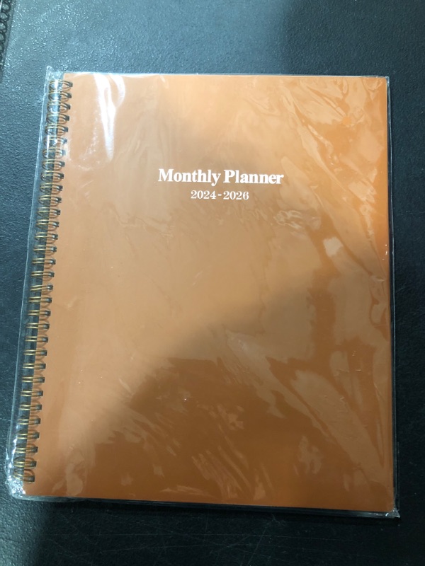 Photo 2 of 2024-2026 Monthly Planner/Calendar - 3 Year Monthly Planner 2024-2026, Jan 2024 - Dec 2026, 9'' x 11'', Calendar Planner with 36 Months Tabs, Double-side Pocket, Holidays, Notes Pages-Brown 