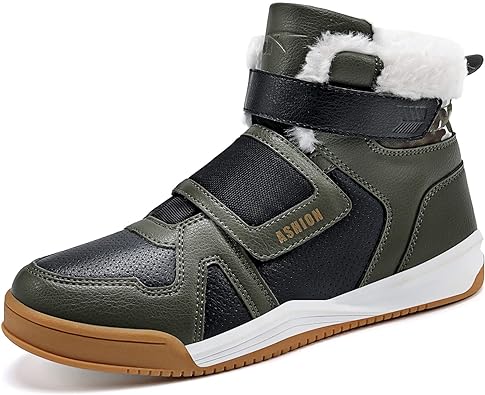 Photo 1 of ASHION Kids Snow Boots for Boys Girls Winter High Top Non-Slip Boots Cold Weather Faux Fur Lined Warm Boots SIZE 36