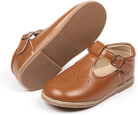 Photo 1 of Aploxphy Toddler Girls T-Strap Oxford Classic School Uniform Party Princess Dress Shoes Little Kids PU Leather Rubber Sole Mary Jane SIZE 28