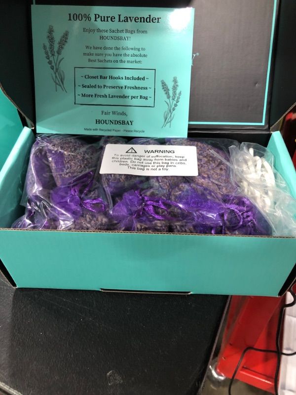 Photo 2 of 10 Lavender Sachet Bags, Fully Stuffed Scented Sachets with Hanger Hooks, Perfect for Closets, Drawers, Cars, Gym Bags, or Anyplace That Needs to Smell Better 10 Lavender Sachets