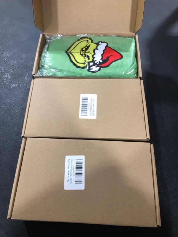 Photo 1 of 3 PACK OF 2 PCS Cartoon Holiday Kitchen Towels,Bathroom Hand Towels,Green Absorbent Reusable Tea Dish Hand Towels,Housewarming Gifts,Holiday Kitchen Bathroom Decoration,Host Hostess Gift