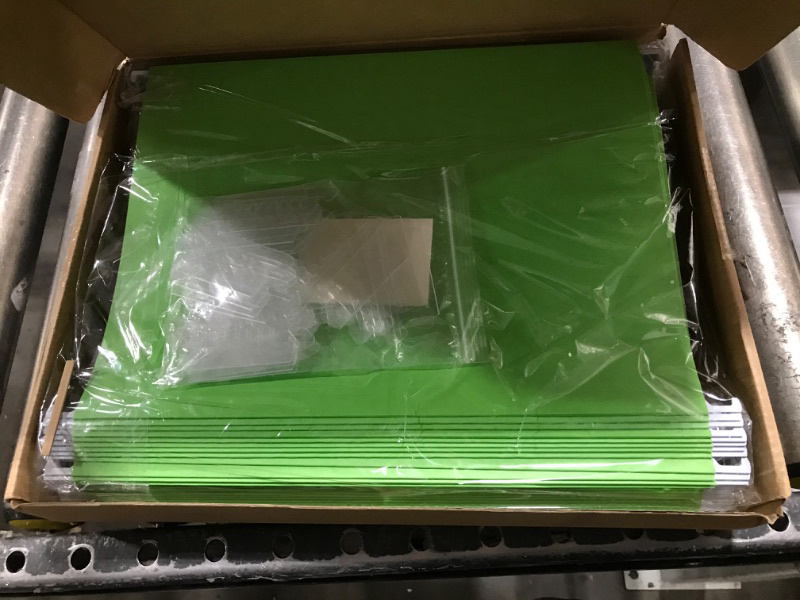 Photo 2 of 50 Pcs Hanging File Folders 12.4 x 9.45 Inch Hanging Folders with Adjustable Tabs Paper File Hangers with Tags for Students School Classroom Hospital Office (Green)
