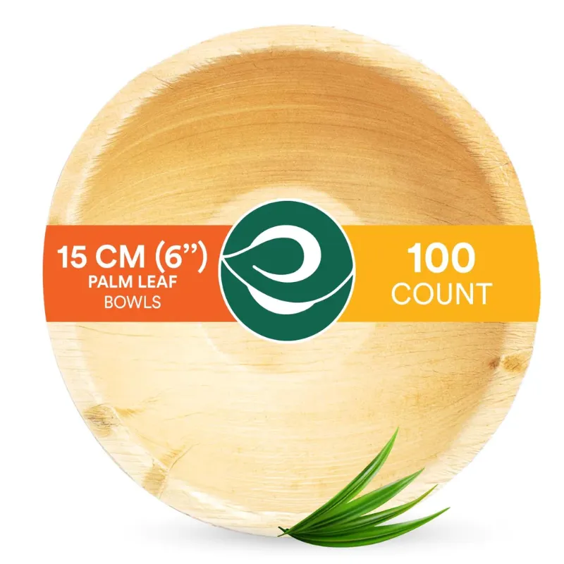 Photo 1 of 1 x RAW Customer Returns ECO SOUL 100 Compostable 16oz 6 Palm Leaf Bowls Pack of 100 , Premium Tableware, 10x Times Sturdy Than Paper Bowl, Disposable Organic, Bamboo-Like Bowls, Alternative to Plastic Bowl 
