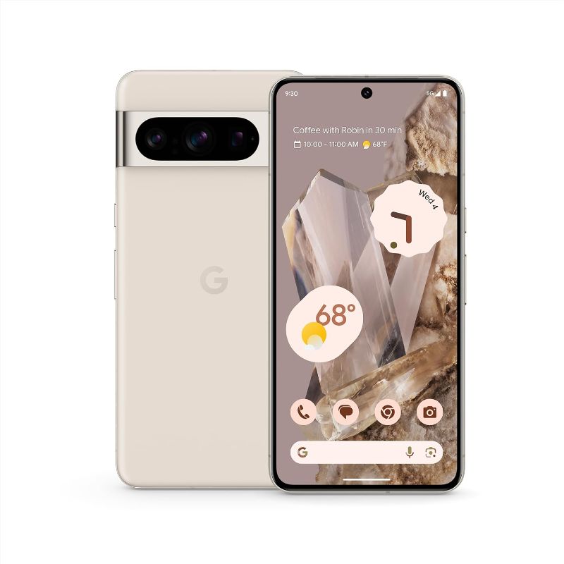 Photo 1 of Google Pixel 8 Pro - Unlocked Android Smartphone with Telephoto Lens and Super Actua Display - 24-Hour Battery - Porcelain - 128 GB
