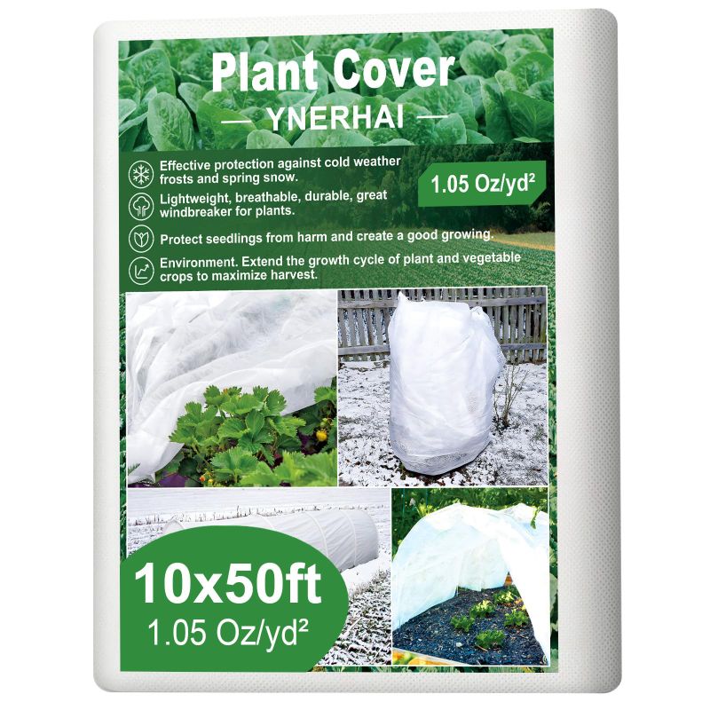 Photo 1 of 10 ft x 50 ft Plant Covers Freeze Protection, Garden Frost Cloth