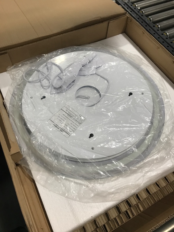 Photo 1 of Dripex 24 Inch Round LED Bathroom Mirror, 3 Colors/Dimmable/Anti-Fog LED Vanity Mirror