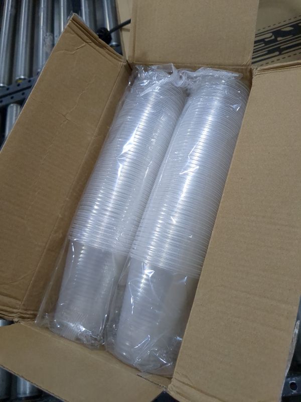 Photo 1 of 500 Pack 7 OZ Clear Plastic Cups