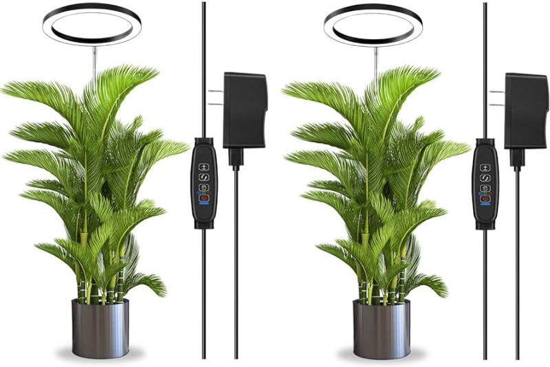 Photo 1 of 10" Grow Lights for Indoor Plants Full Spectrum, 160 LEDs 3m/9Ft Cord Plant Lamp (2 Pack)