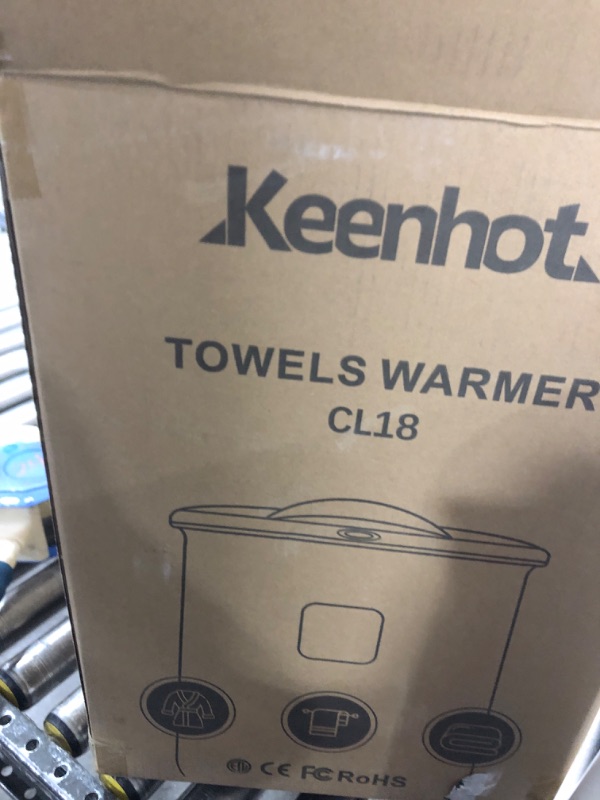 Photo 3 of Keenhot Towel Warmers Bucket, Hot Towel Warmer for Bathroom with LED Display, Adjustable Timer & Auto Shut Off, Upgraded Smart Buzzer Indicator, Luxury Towel Heater for Bathrobes, Blanket, PJ's White/Bamboo