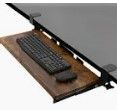 Photo 1 of VIVO Clamp-on Computer Keyboard and Mouse Under Desk Mount Slider Tray, 27 (33 Including Clamps) x 11 inch Pull Out Platform Drawer, Vintage Brown Tray, Black Frame, MOUNT-KB05N 27 inch Vintage Brown