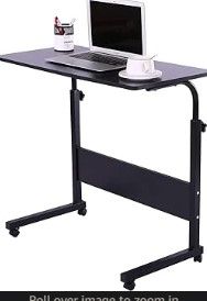 Photo 1 of Laptop Cart 31.5" Mobile Table Fancasa Movable Portable Adjustable Notebook Computer Stand with Wheels (Black)