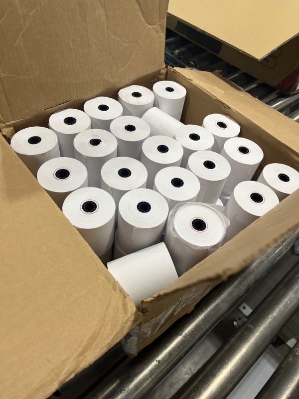 Photo 2 of Impact Bond Paper Rolls, 3" x 150 ft, White, 50/Carton