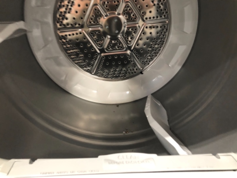 Photo 3 of GE 7.2-cu ft Reversible Side Swing Door Gas Dryer (White)
