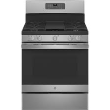 Photo 1 of ***Parts Only***GE 30-in 5 Burners 5-cu ft Self-cleaning Freestanding Natural Gas Range (Stainless Steel)
