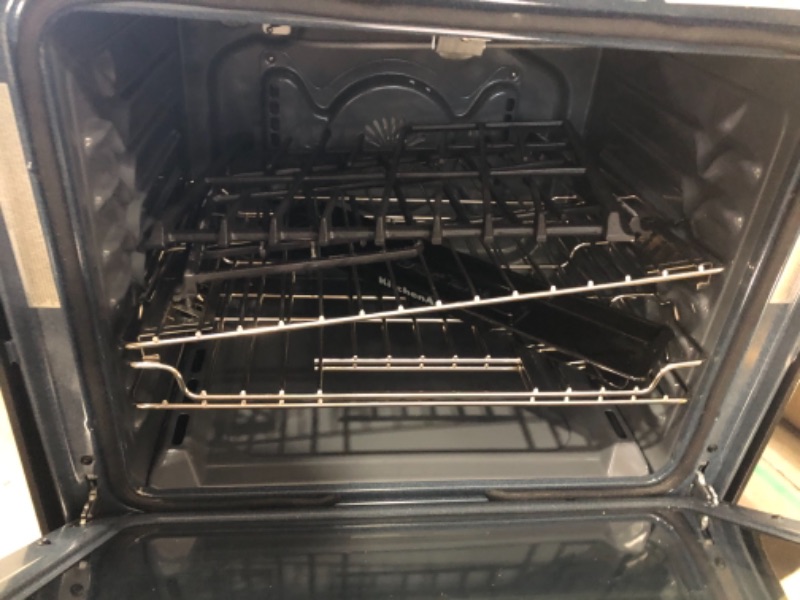 Photo 4 of KitchenAid 30-in 5 Burners 5.8-cu ft Self-cleaning Convection Oven Slide-in Natural Gas Range (Stainless Steel)
