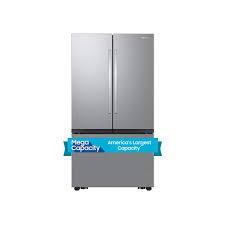 Photo 1 of Samsung 32 cu. ft. Mega Capacity 3-Door French Door Refrigerator with Dual Auto Ice Maker in Stainless Steel