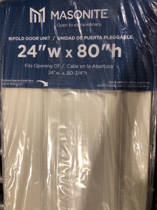 Photo 3 of (READ FULL POST) 24 in. x 80 in. 2 Panel Round Top Primed White Hollow-Core Smooth Composite Bi-fold Interior Door