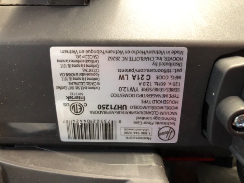 Photo 4 of ***HEAVILY USED AND DIRTY - SEE PICTURES - MISSING NUMEROUS PARTS - POWERS ON, UNABLE TO TEST FURTHER***
Hoover WindTunnel 2 Whole House Rewind Corded Bagless Upright Vacuum Cleaner with Hepa Media Filtration,UH71250, Blue Whole House Rewind WindTunnel 2