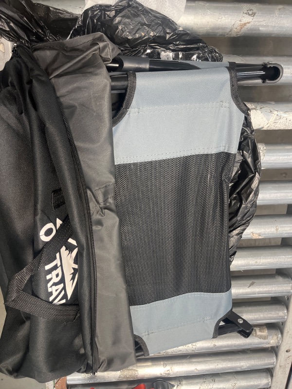 Photo 1 of Elevated Dog Cot with Steel Frame - Foldable Raised Play and Rest Bed for Dogs and Cats - Heavy Duty Strong Material - Pet Cot with Bonus Storage Bag (Small 30” x 20” x 7”, Grey) Small 30” x 20” x 7” Grey