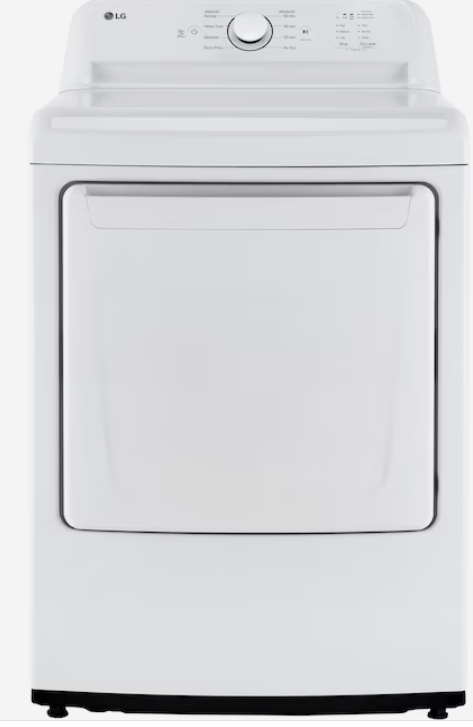 Photo 1 of LG 7.3-cu ft Electric Dryer (White) ENERGY STAR